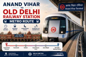 Anand Vihar to Old Delhi Railway Station Metro Route