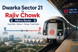 Dwarka Sector 21 to Rajiv Chowk Metro Route