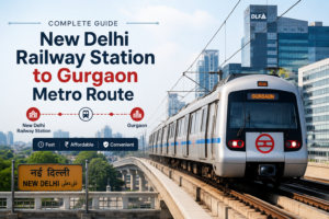New Delhi Railway Station to Gurgaon Metro Route