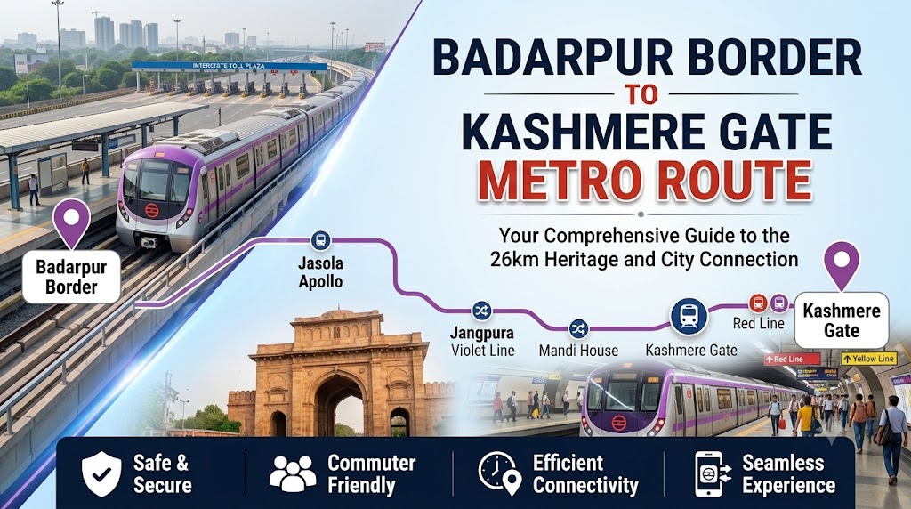 You are currently viewing Badarpur Border to Kashmere Gate Metro Route – Fare, Time, Stations & Complete Guide