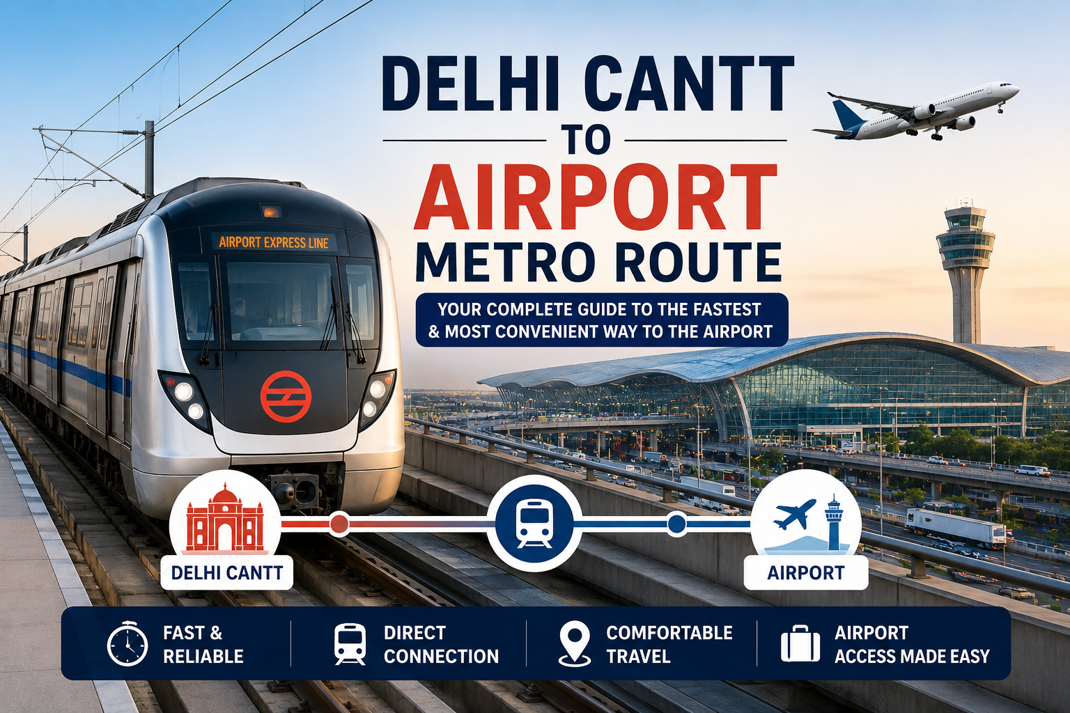You are currently viewing Delhi Cantt to Airport Metro Route – Complete Guide, Fare, Time & Stations