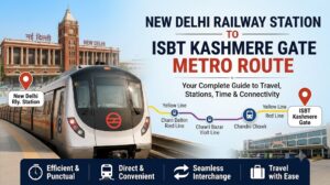 New Delhi Railway Station to ISBT Kashmere Gate Metro Route