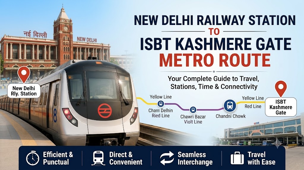 You are currently viewing New Delhi Railway Station to ISBT Kashmere Gate Metro Route – Complete Guide