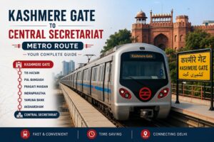 Kashmere Gate to Central Secretariat Metro Route