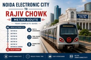Noida Electronic City to Rajiv Chowk Metro Route