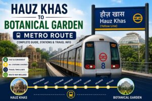 Hauz Khas to Botanical Garden Metro Route