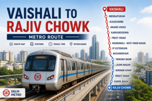 Vaishali to Rajiv Chowk Metro Route
