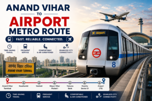 Anand Vihar to Airport Metro Route