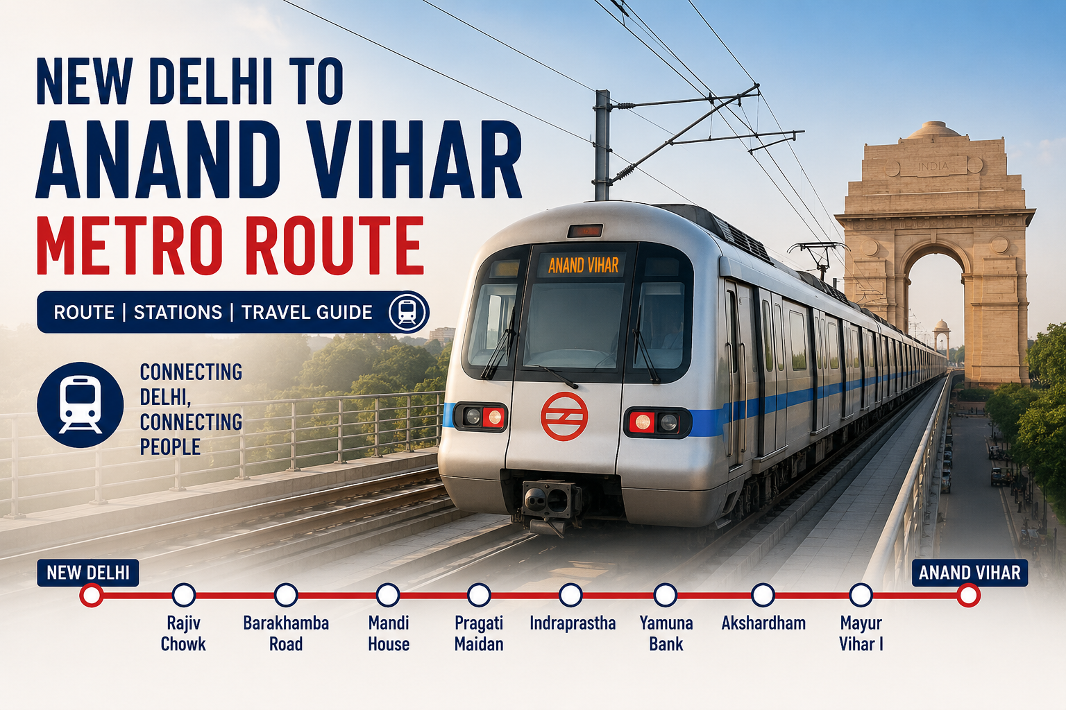 You are currently viewing New Delhi to Anand Vihar Metro Route: Fare, Time, Stations & Complete Guide