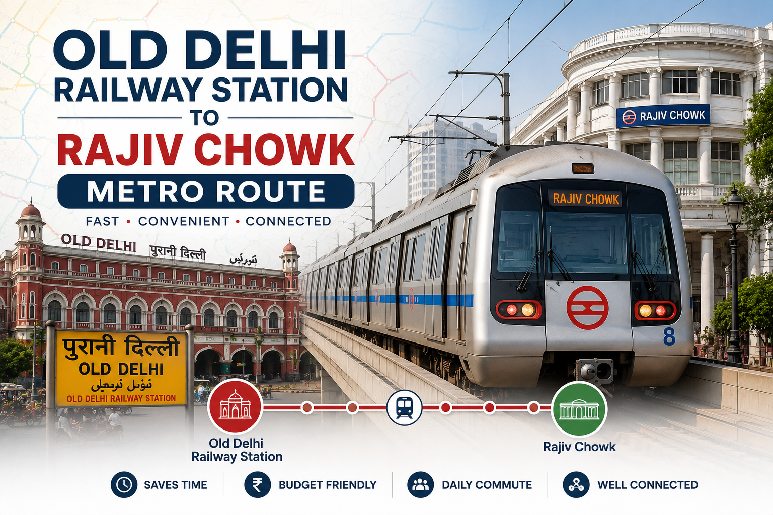 You are currently viewing Old Delhi Railway Station to Rajiv Chowk Metro Route – Complete Guide