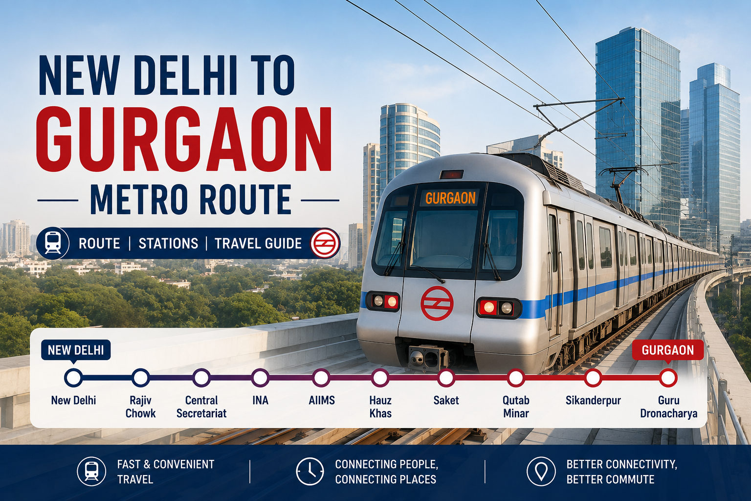 You are currently viewing New Delhi to Gurgaon by Metro: A Complete Rider’s Guide (Fare, Timings, Stations & Tips)