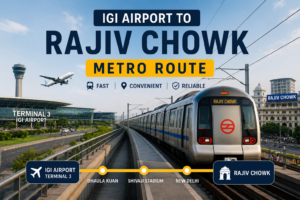 IGI Airport to Rajiv Chowk Metro Route