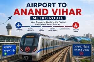 Airport to Anand Vihar Metro Route