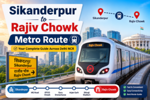 Sikanderpur to Rajiv Chowk Metro Route Map