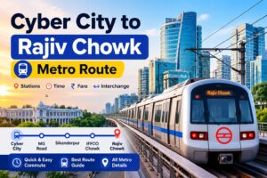 Cyber City to Rajiv Chowk Metro Route