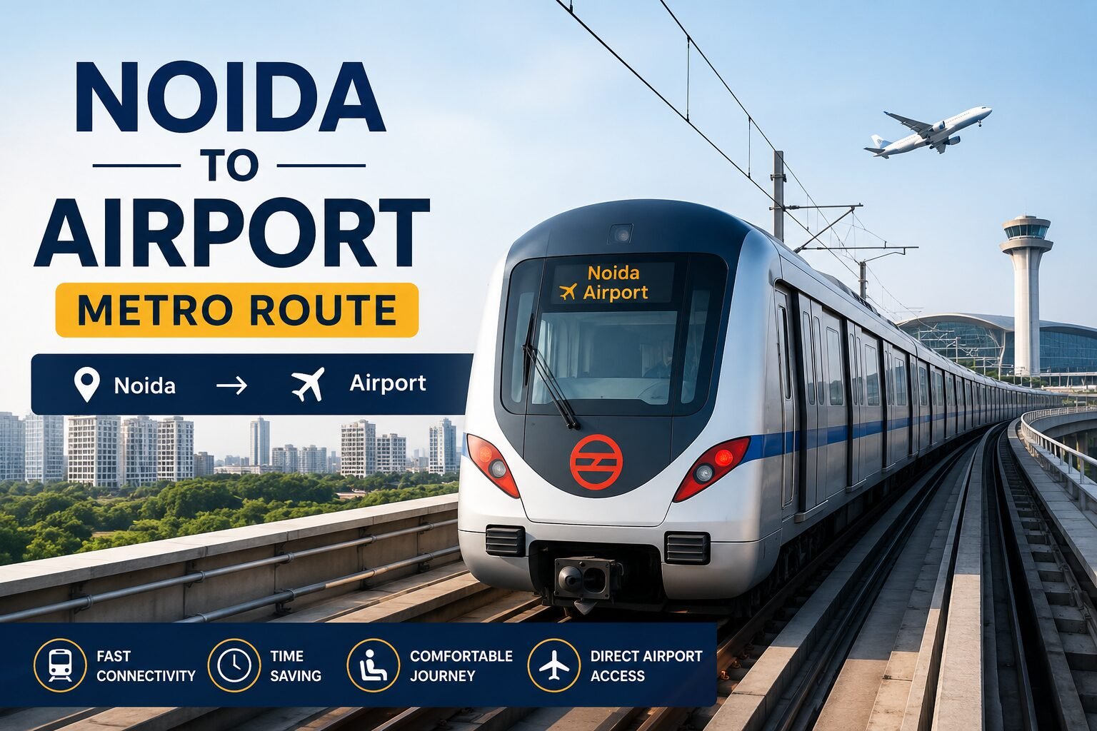 You are currently viewing Noida to Airport Metro Route: Complete Guide to Reaching Airport by Delhi Metro