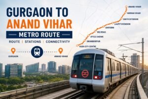Gurgaon to Anand Vihar Metro Route