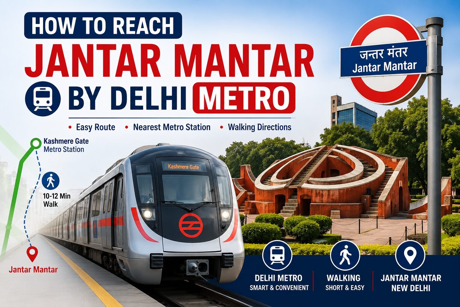 You are currently viewing How to Reach Jantar Mantar by Delhi Metro: Complete Route Guide