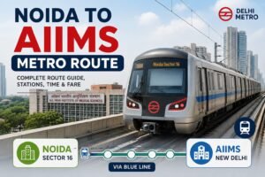 Noida to AIIMS Metro Route