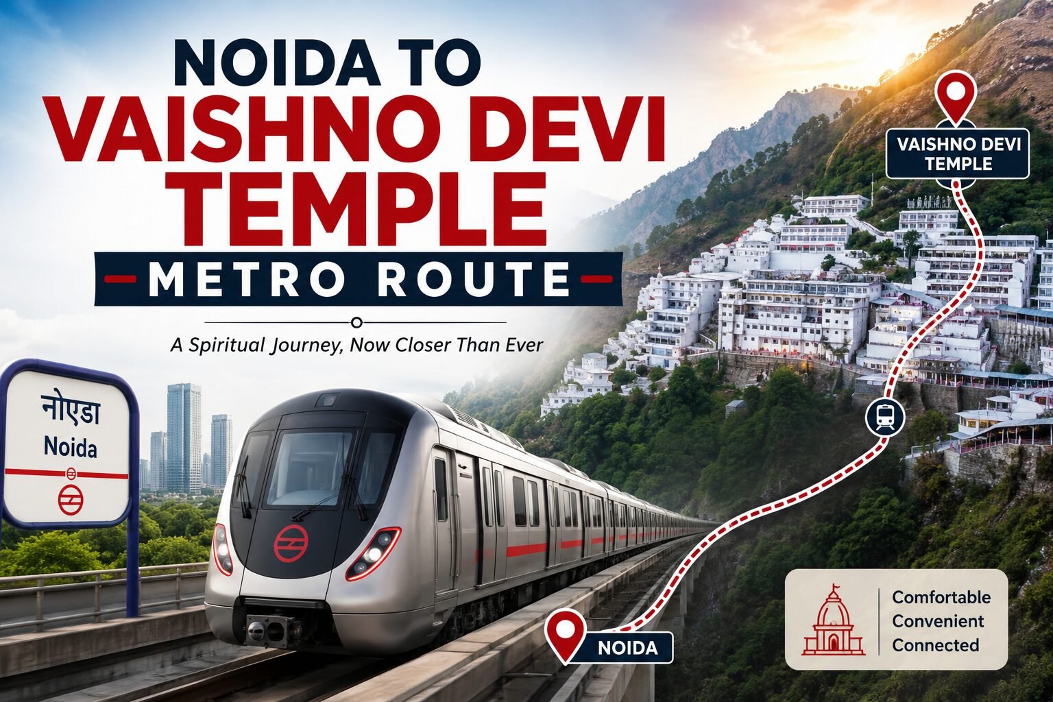 You are currently viewing Noida to Vaishno Devi Mandir by Metro: Full Route & Fare Guide