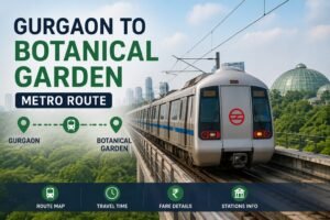 Gurgaon to Botanical Garden Metro Route