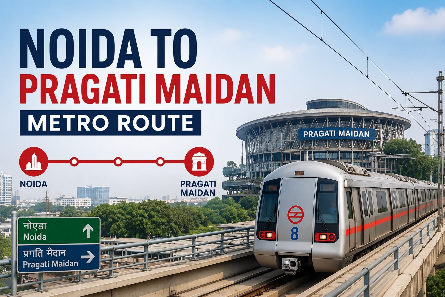 You are currently viewing Noida to Pragati Maidan Metro Route: Complete Guide with Fare, Timings & Map