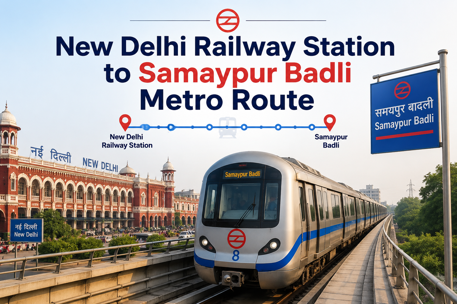You are currently viewing New Delhi to Samaypur Badli Metro Route: Complete Guide with Stations, Fare and Timings