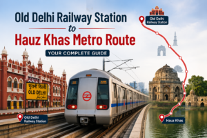 Old Delhi Railway Station to Hauz Khas Metro Route