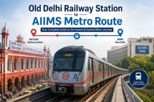Old Delhi Railway Station to AIIMS Metro Route