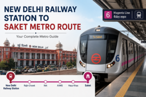 New Delhi Railway Station to Saket Metro Route